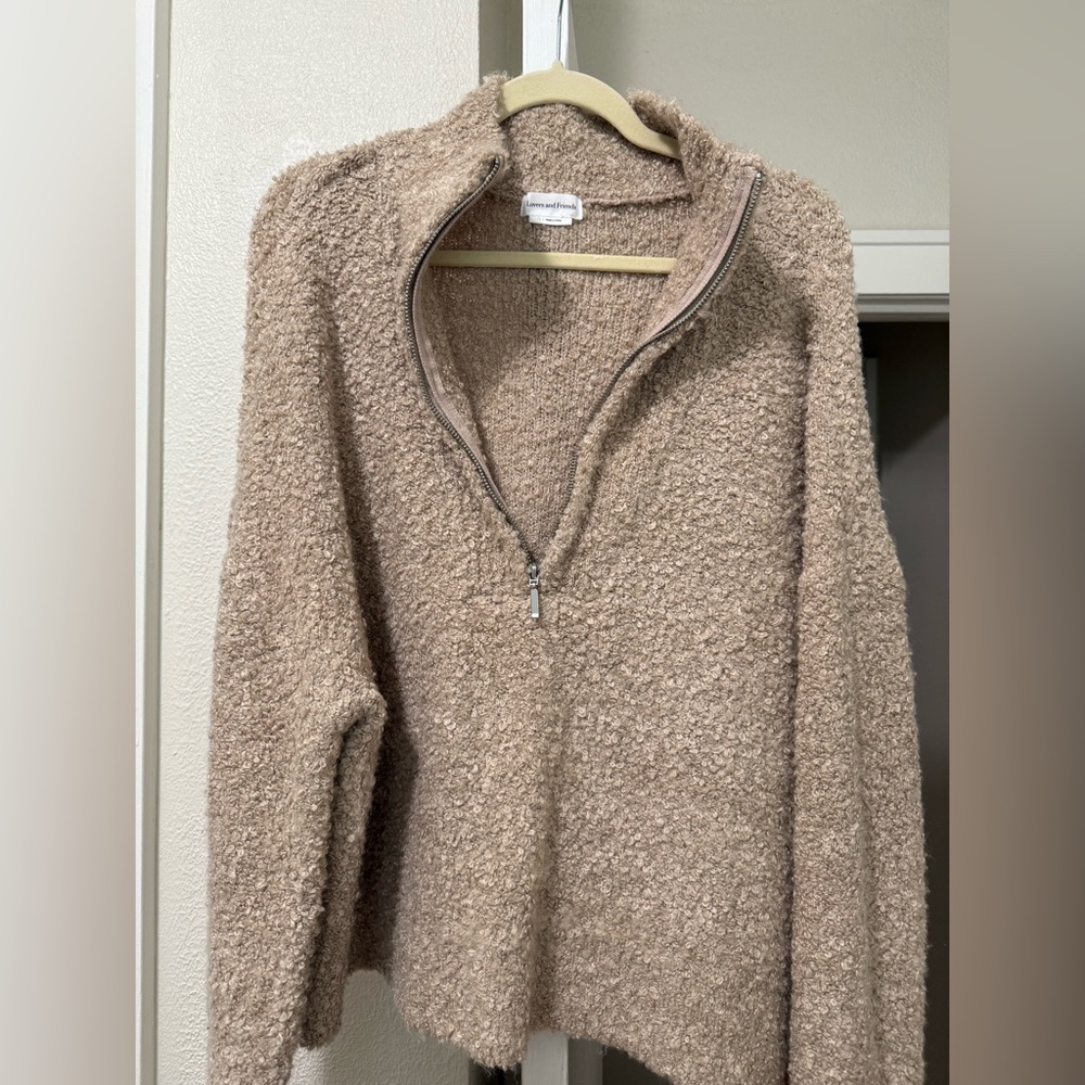 Lovers + Friends Beige Textured Sweater